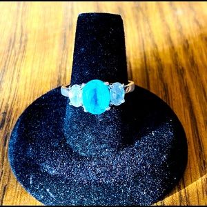 Blue Topaz 925 Silver HMI Ring